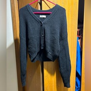 Hollister Black cropped sweater